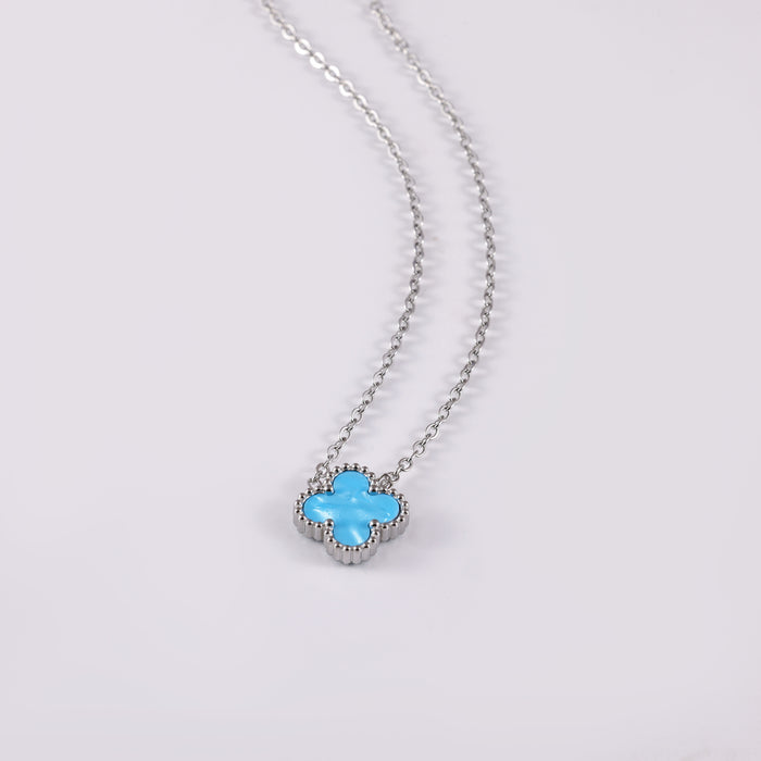 Wholesale Stainless Steel Four-Leaf Clover Collarbone Necklace