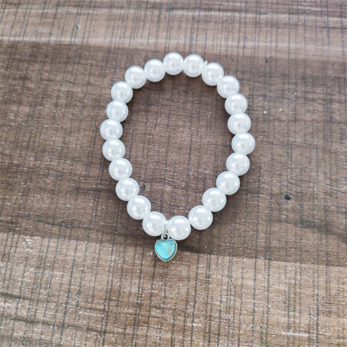 Wholesale Pearl heart necklace accessories hand-woven beaded jewelry accessories