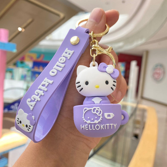 Wholesale Cartoon Cat Cute Doll Silicone Keychains JDC-KC-PengYu002