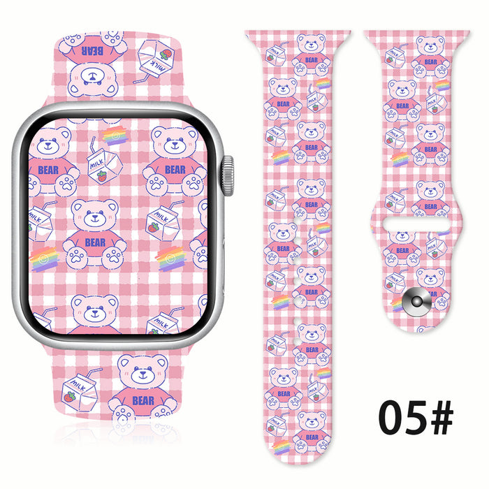 Wholesale Printed Silicone Watch Strap Wristband JDC-WD-NuoQi038