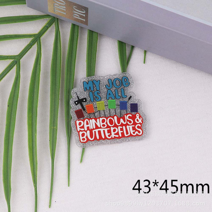 Wholesale Cartoon Organ Beverage Bottle Acrylic Pin DIY Patch Accessories JDC-FK-OuYie014