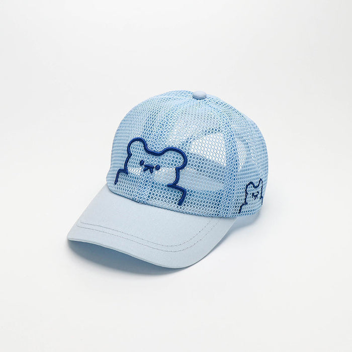 Wholesale baby peaked cap summer breathable baseball cap bear sun protection