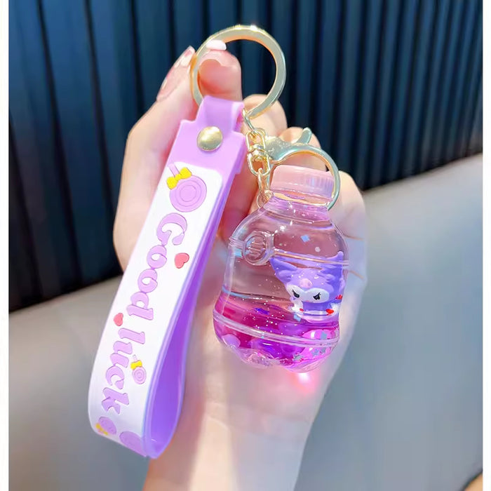 Wholesale Oil-filled Acrylic Quicksand Bottle Keychain (S) JDC-KC-WoA016