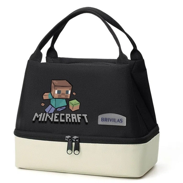 Wholesale Cartoon Double Layer Insulated Lunch Bag Oxford Fabric Picnic Tote Casual Outing Gift