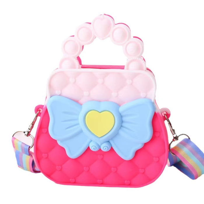 Wholesale Cute Bow Silicone Children' s Crossbody Purse Fashion Accessory Gift