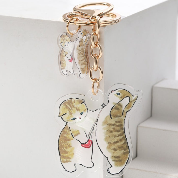 Wholesale Acrylic Cat and Dog Keychain JDC-KC-RongRui059