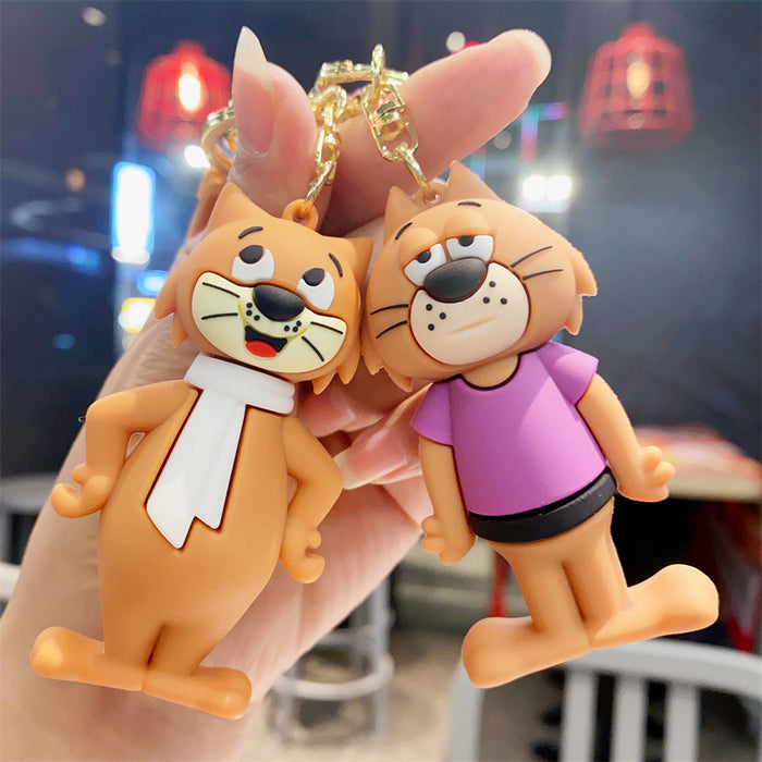 Wholesale Cartoon Standing Cat Backpack Keychain