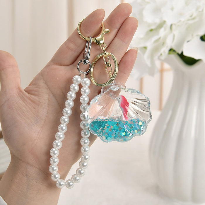 Wholesale Oil-Filled Bottle Aquarium Marine Animal Keychain