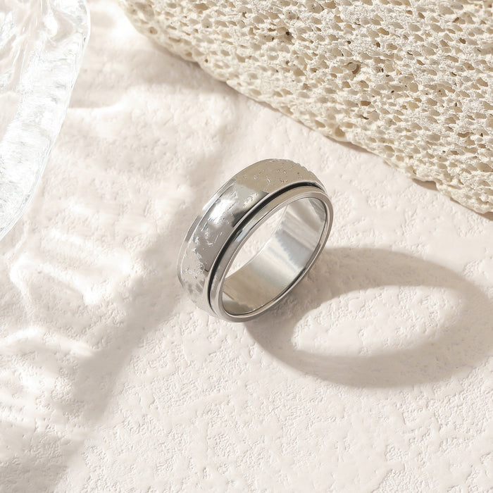 Wholesale Rotating high-grade titanium steel non fading ring, stainless steel ring jewelry