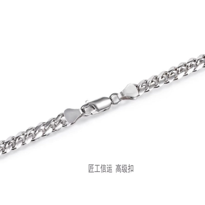 Wholesale Titanium steel jewelry necklace, Cuban chain, simple and versatile, high-end and slim collarbone chain