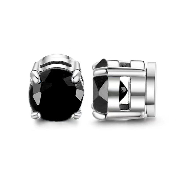 Wholesale Titanium Steel Inlaid Zircon Non-hole Magnetic Earrings JDC-ES-ShangShangqian001