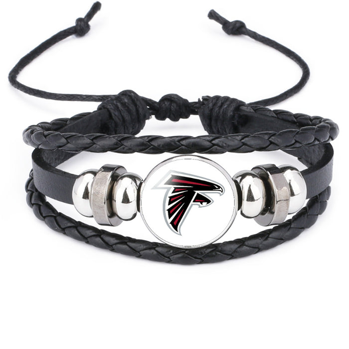 Wholesale Rugby Team Multi-layered Cowhide Bracelet JDC-BT-DM007