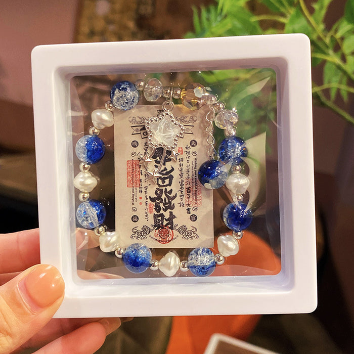 Wholesale Star Glass Bead Bracelet Chic Forest Sweet Theme Fashion Jewelry Accessory MOQ≥3
