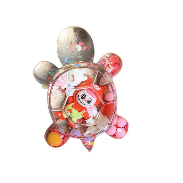 Wholesale Decorative Acrylic Turtle Ornament Glow-in-the-Dark Quicksand Toy MOQ≥2