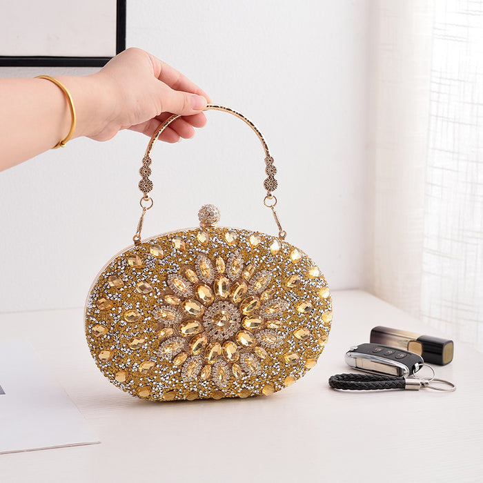 Wholesale Sunflower Evening Bag Diamond Handbag JDC-HB-YiX004