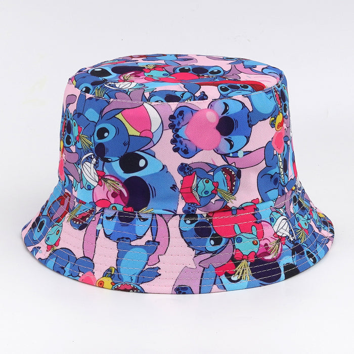 Wholesale New Graffiti Black Cartoon Printing Adult Bucket Hat JDC-FH-AXing029