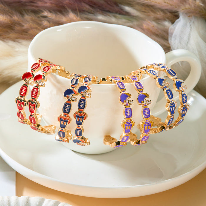 Wholesale Rugby Festival Personalized Earrings