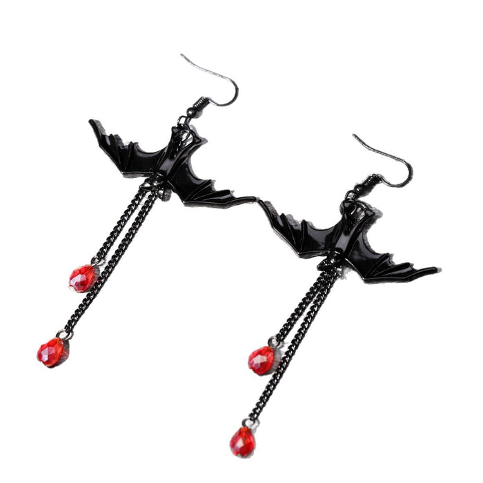 Wholesale  Dark Punk Bat  Web Skull Stud Earrings Gothic Fashion Jewelry Accessory For Women