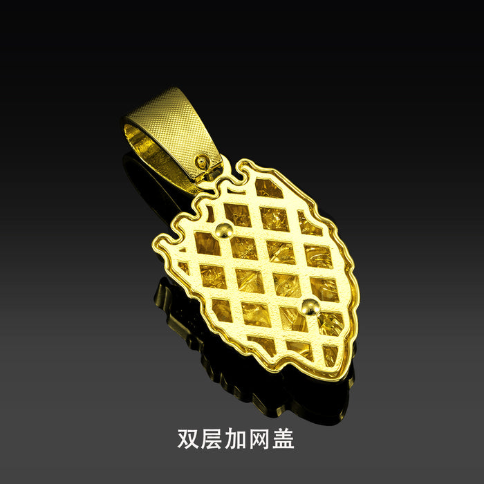 Wholesale long necklace Cuban chain Crown lion head pendant men's accessories