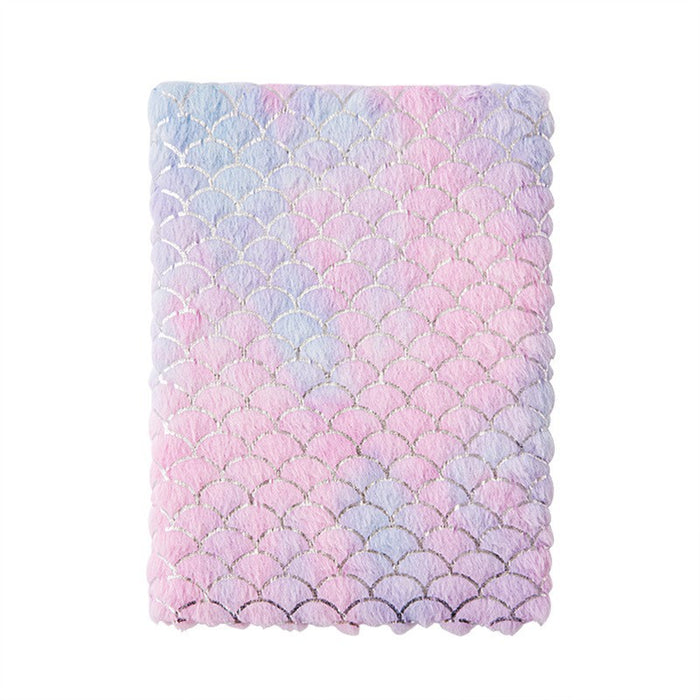 Wholesale plush 80 pages gradient diary notebook