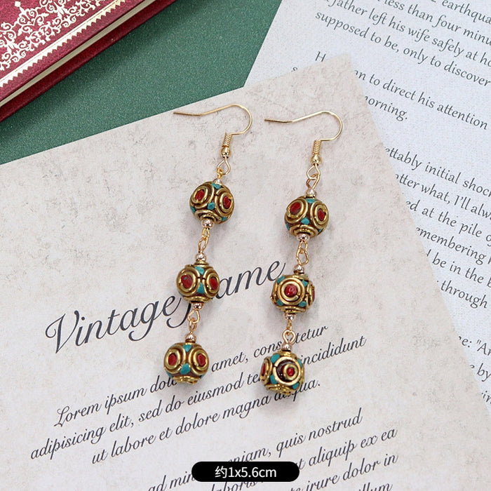 Wholesale Vintage Turquoise Earrings JDC-ES-Luox007