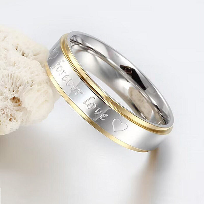 Wholesale Carved gold-plated titanium steel ring, fashionable ring