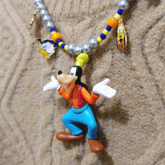 Wholesale Pearl Necklace  High-flying Dog Cute Resin Cartoon Short Necklace Women' s Children' s Jewelry