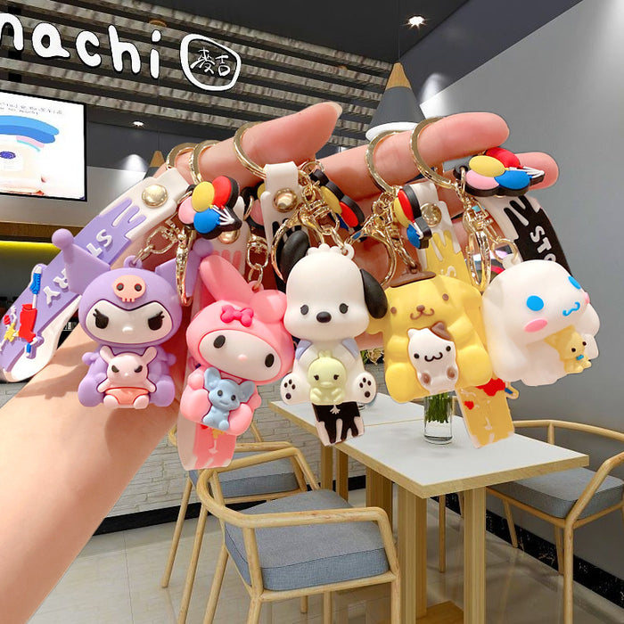 Wholesale PVC Cartoon Doll Keychain JDC-KC-YiD033