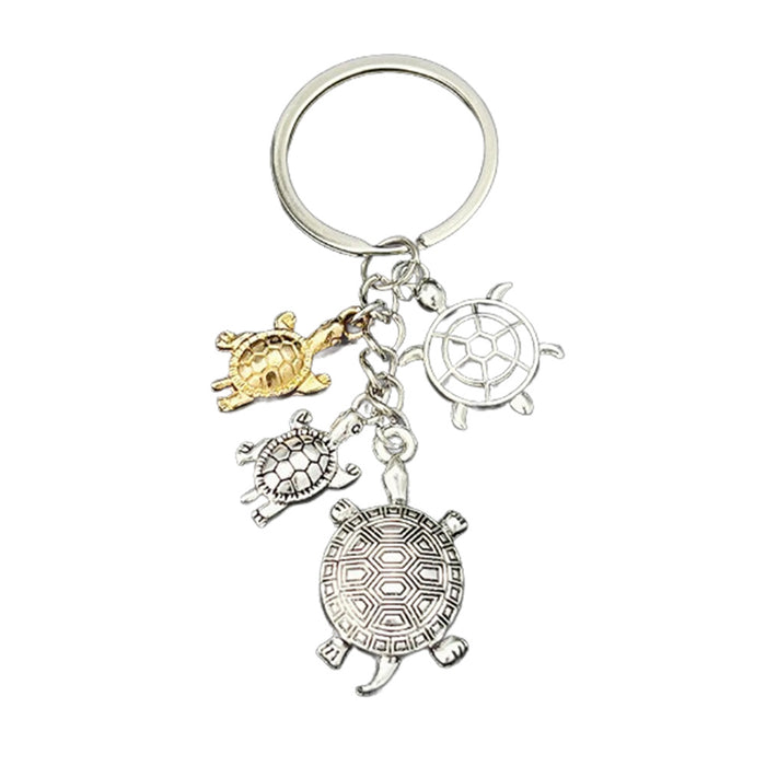 Wholesale Crossed Legs Turtle Alloy Keychain JDC-KC-LuNeng010