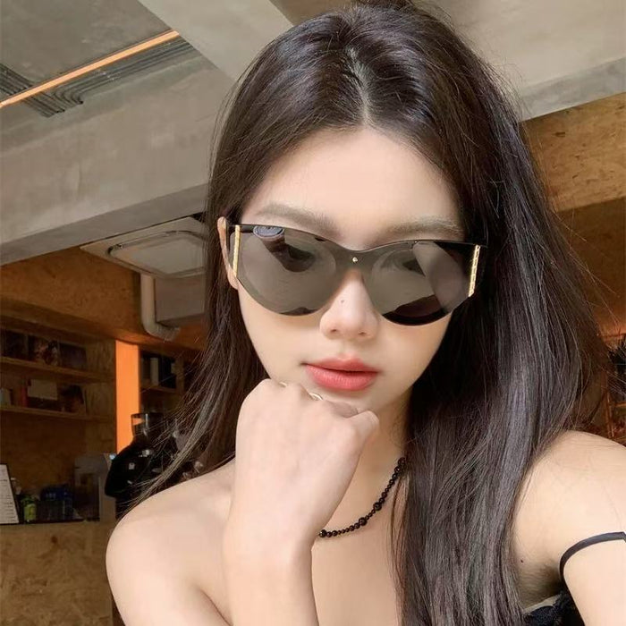 Wholesale Retro cat eye sunglasses with a high-end feel, internet celebrity personality, UV resistant sunglasses