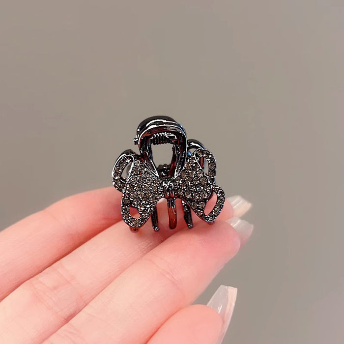 Wholesale exquisite rhinestone bow clip small size shark clip bangs headdress