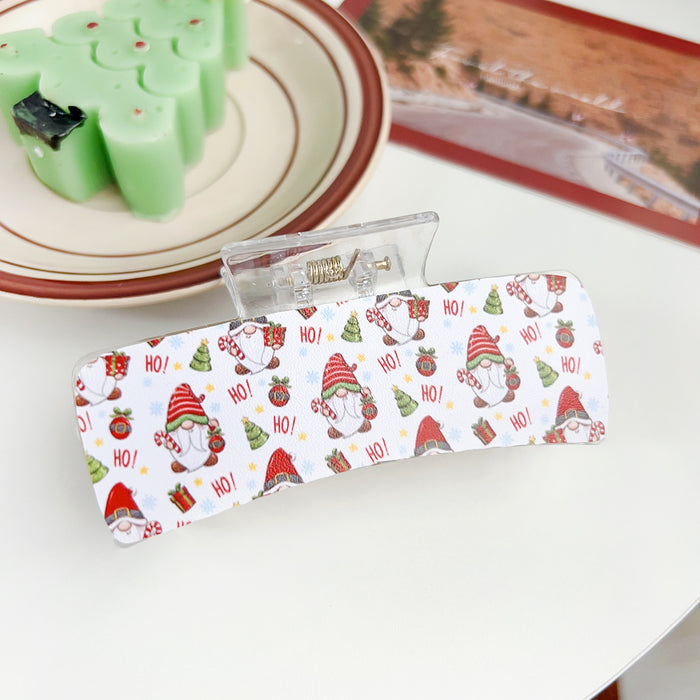 Wholesale Christmas plastic clip patch hair clip dopamine small fresh  atmosphere shark clip hair accessories