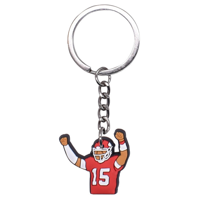 Wholesale of 10PCS Rugby PVC Keychains JDC-KC-SuWen001