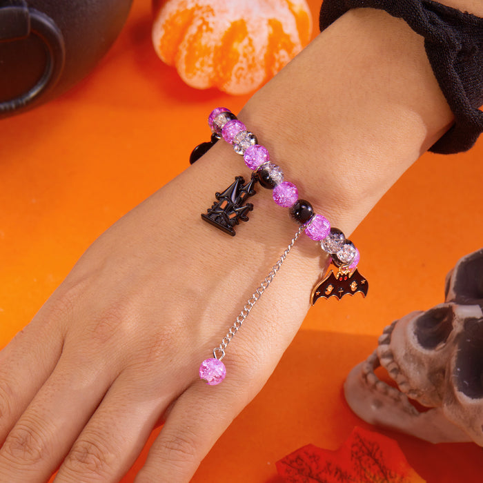Wholesale  Bracelet Pumpkin Hat Set Elastic Beaded Pendant Women' s Bracelet