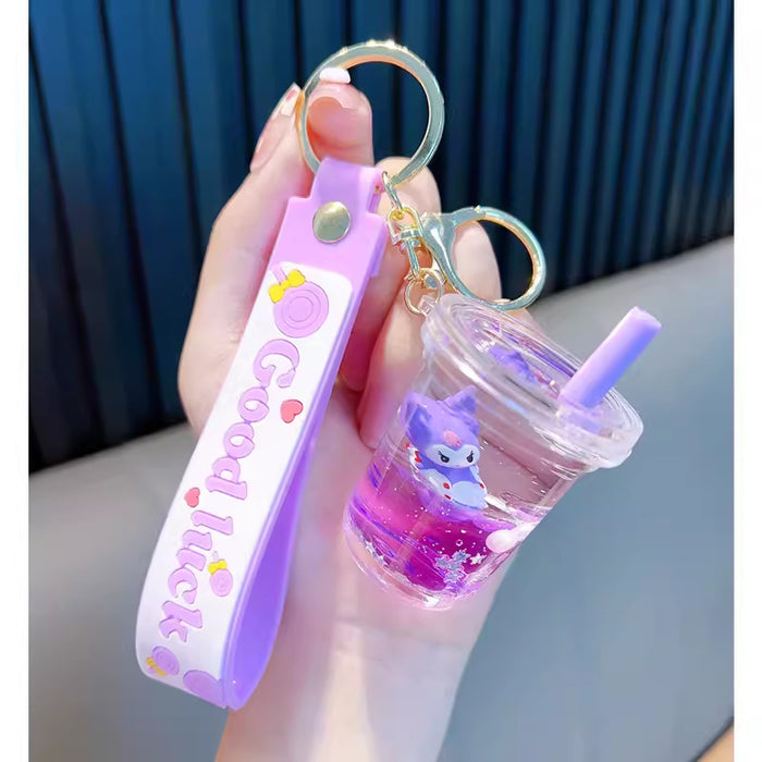 Wholesale Oil-filled Acrylic Quicksand Bottle Keychain (S) JDC-KC-WoA016