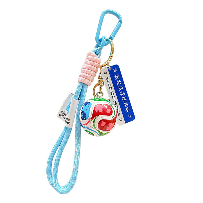 Wholesale Cartoon Football Trophy Keychain ABS Purple Car Key Accessory