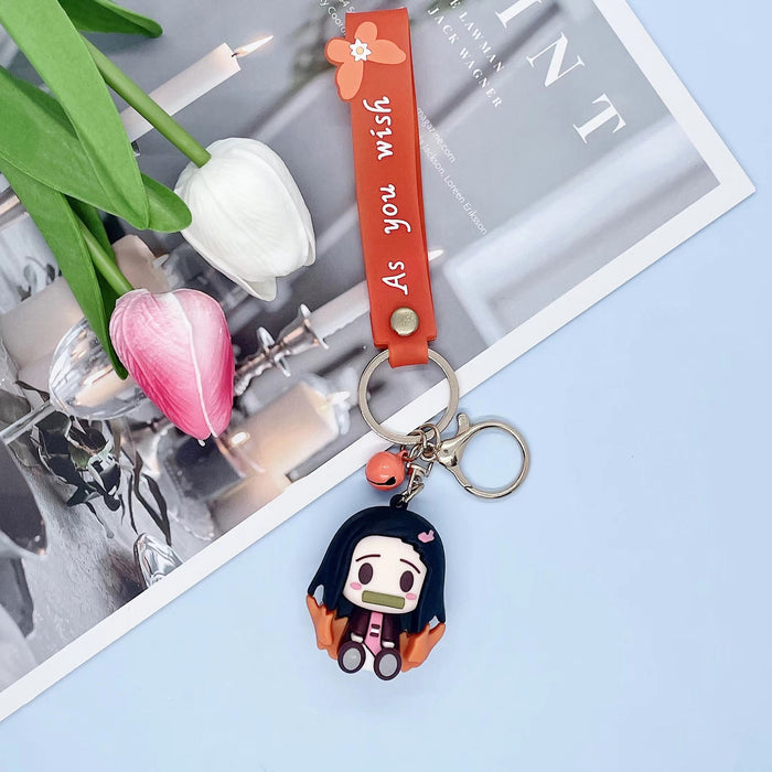 Wholesale cute cartoon three-dimensional silicone keychain JDC-KC-JuShu030