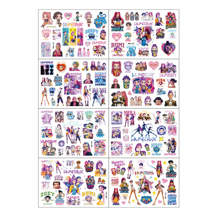 Wholesale KPOP Tattoo Stickers Cartoon Kids Decorative Stickers