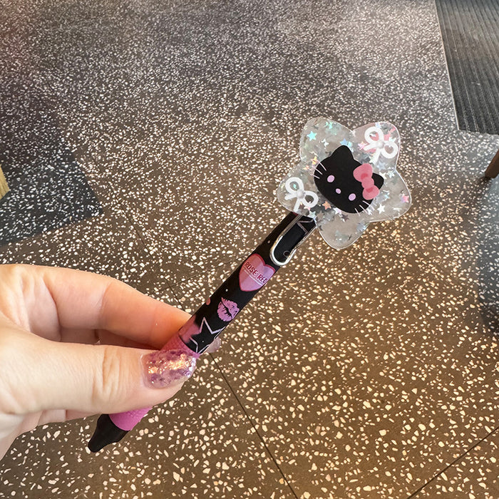 Wholesale Cat Sweetheart Pendant Pen Press Ballpoint Pen Quick-drying Super Soft Girl' s Heart Pen