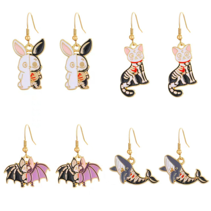 Wholesale  cartoon earrings cool funny personality animal earrings all-match earrings