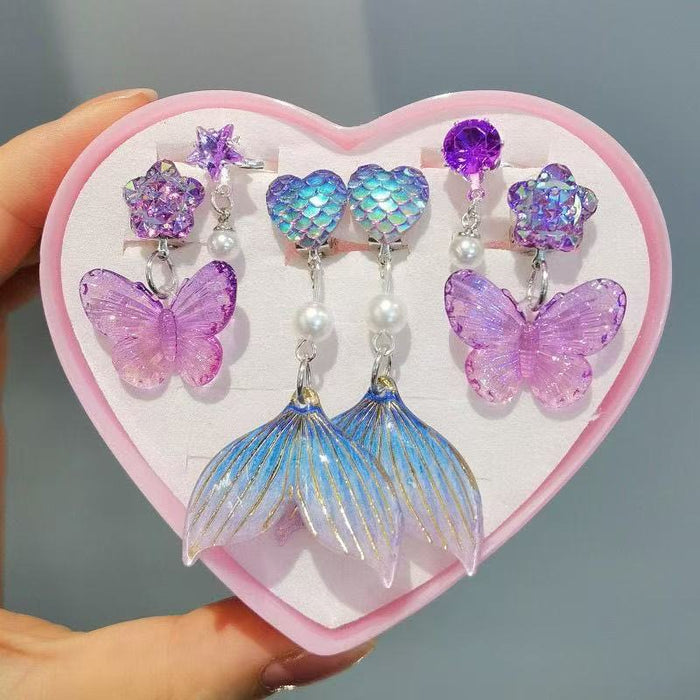 Wholesale Mermaid Ear Clip Ring Set