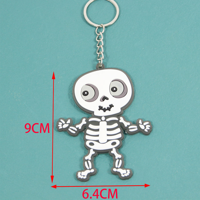 Wholesale Halloween Bat Ghost Silicone Keychain JDC-KC-ShengH008