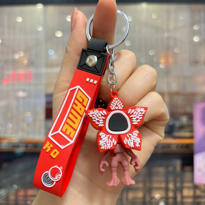 Wholesale PVC Soft Glue Piranha Doll Pendant Keychain Bag Charm Orange Decorative Accessory For Everyday