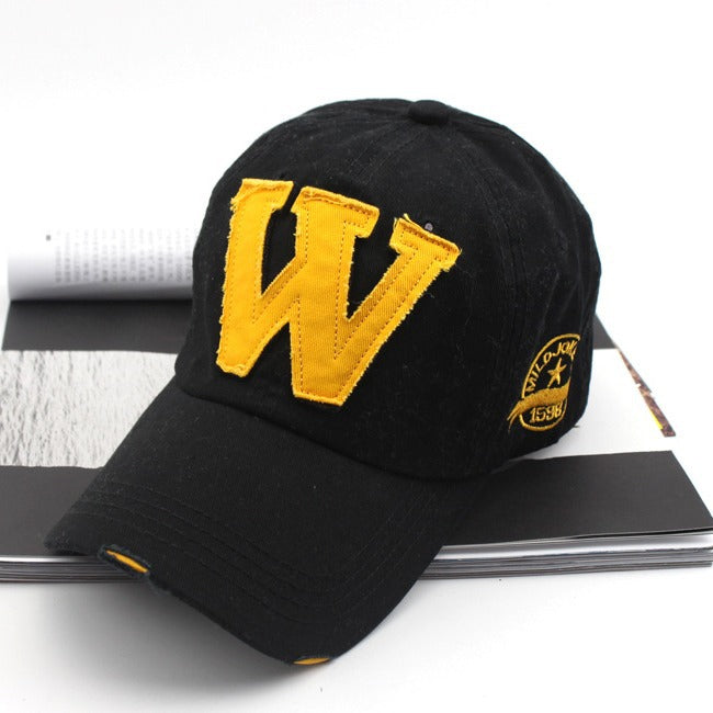 Wholesale Washed denim sun shading duck tongue hat, new men's and women's baseball caps