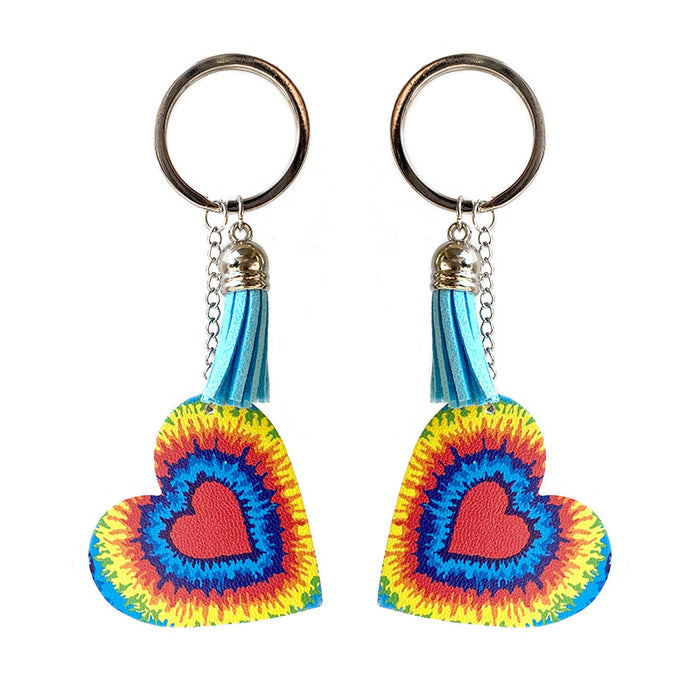 Wholesale Alloy LGBT Color Striped Love Keychain JDC-KC-HeYi023