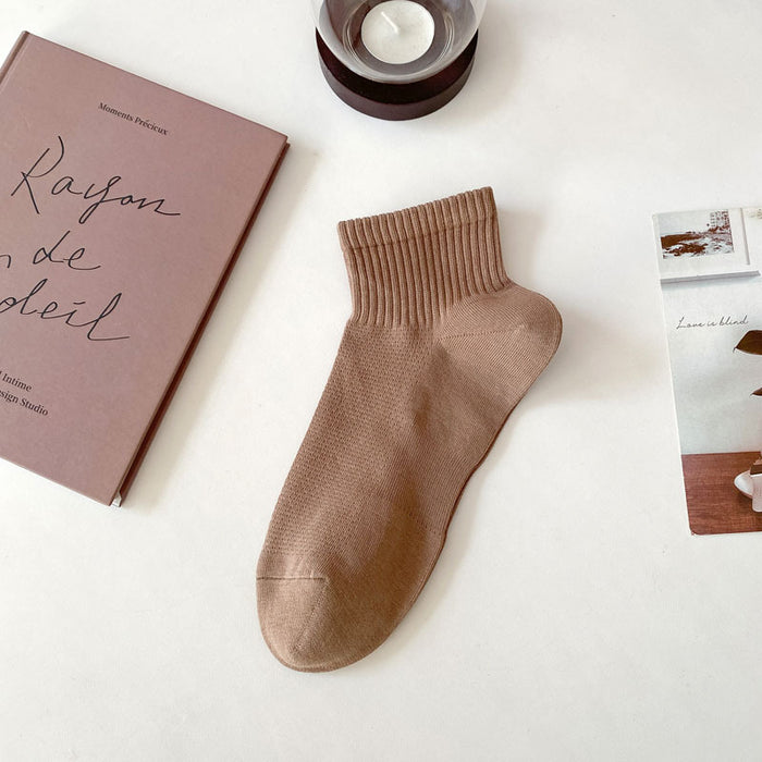 Wholesale Socks made of pure cotton thin mesh breathable short tube men's socks versatile casual socks
