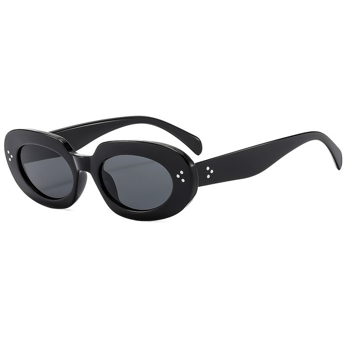 Wholesale Retro oval rice nail sunglasses, UV resistant fashionable sunglasses