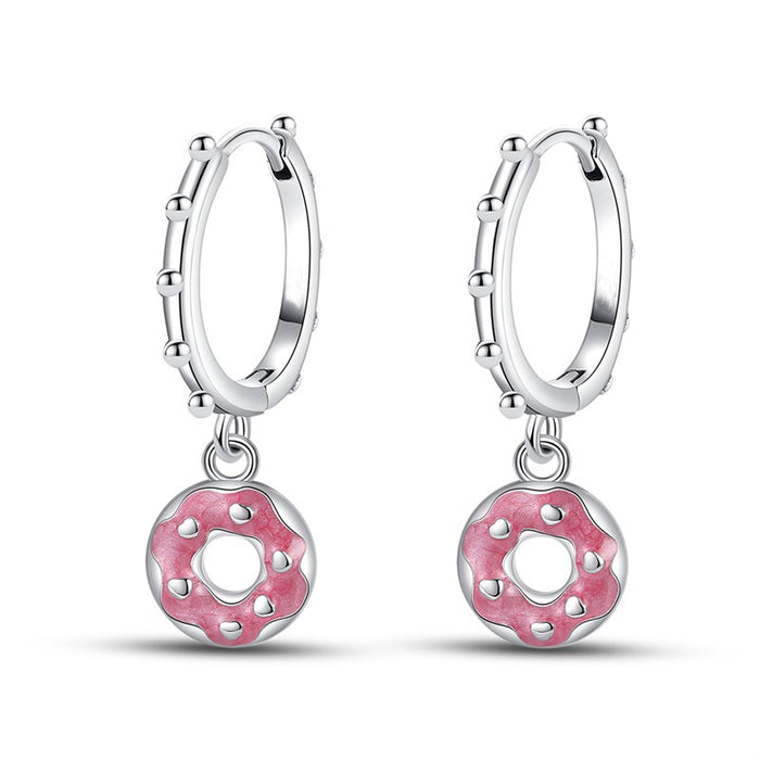Wholesale Silver Plated Fruit Earrings Strawberry Grape Cherry Party Jewelry Accessory