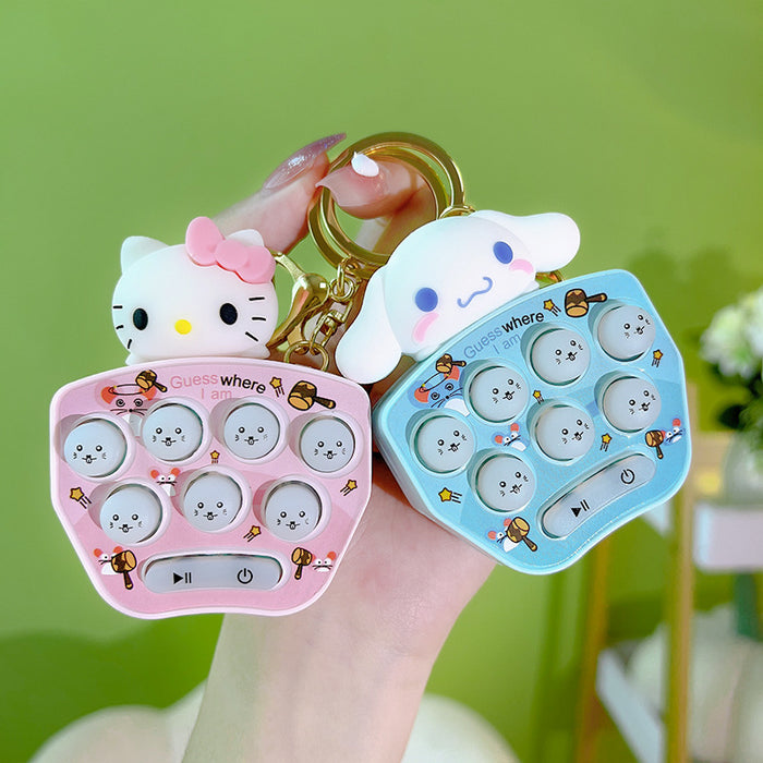 Wholesale Mini Handheld Hamster Toy Game Machine Keychain Cute Cartoon Function Gift