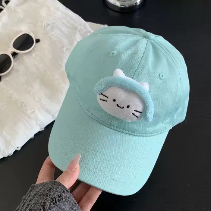 Wholesale Cute headphones music cat duckbill hat new versatile casual baseball hat